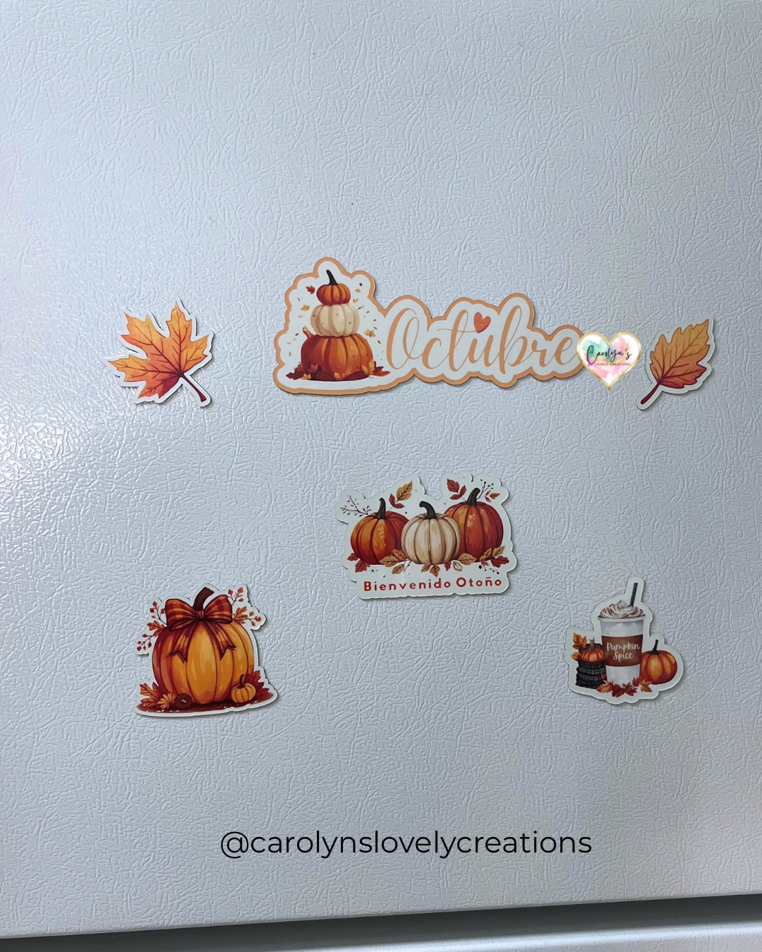 Autumn & Halloween Magnet Set, Cozy Fall Collection | Set de Imánes de Otoño y Halloween