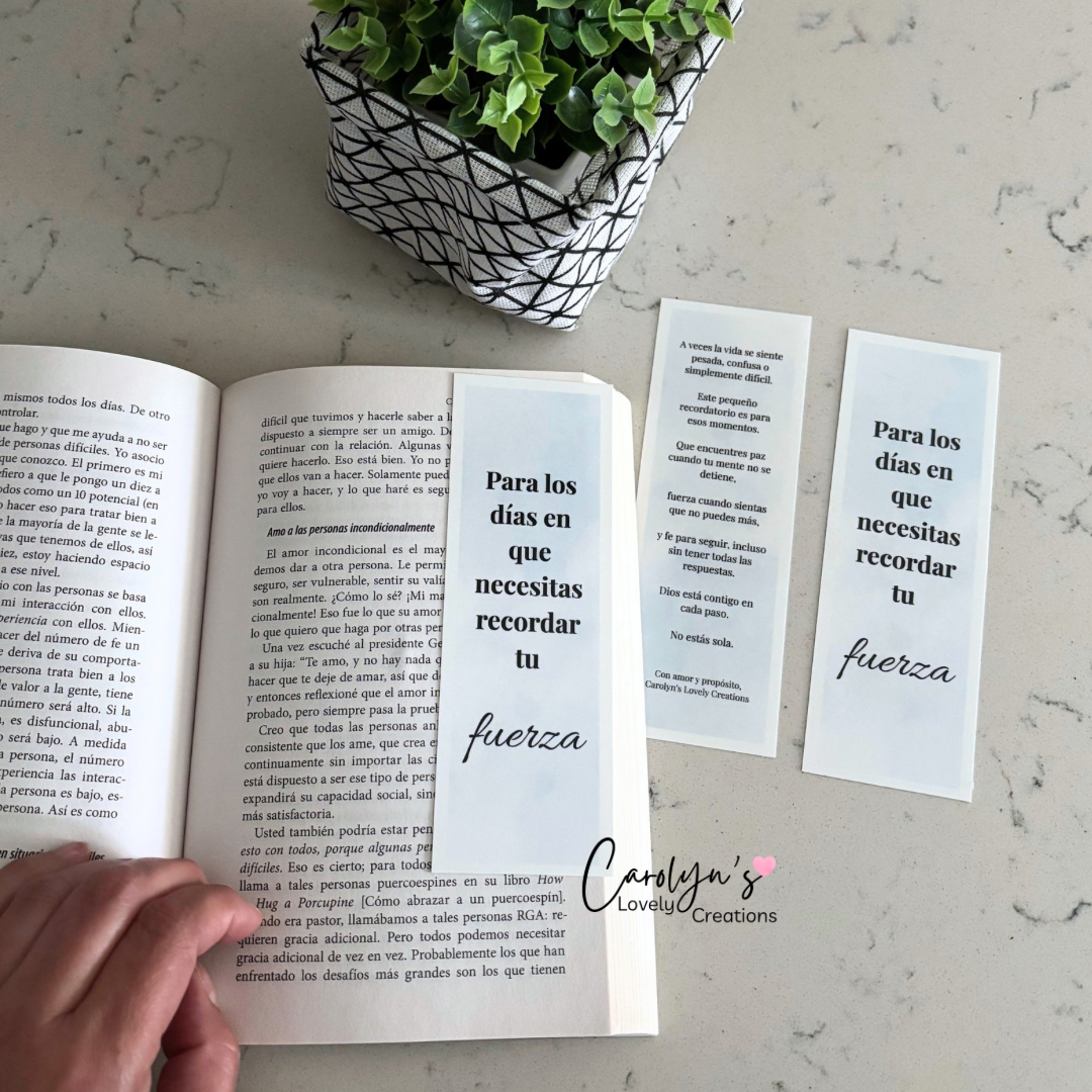 Bookmark Inspirador | Recordatorio de Fuerza y Fe | Regalo de Ánimo y Amor Propio
