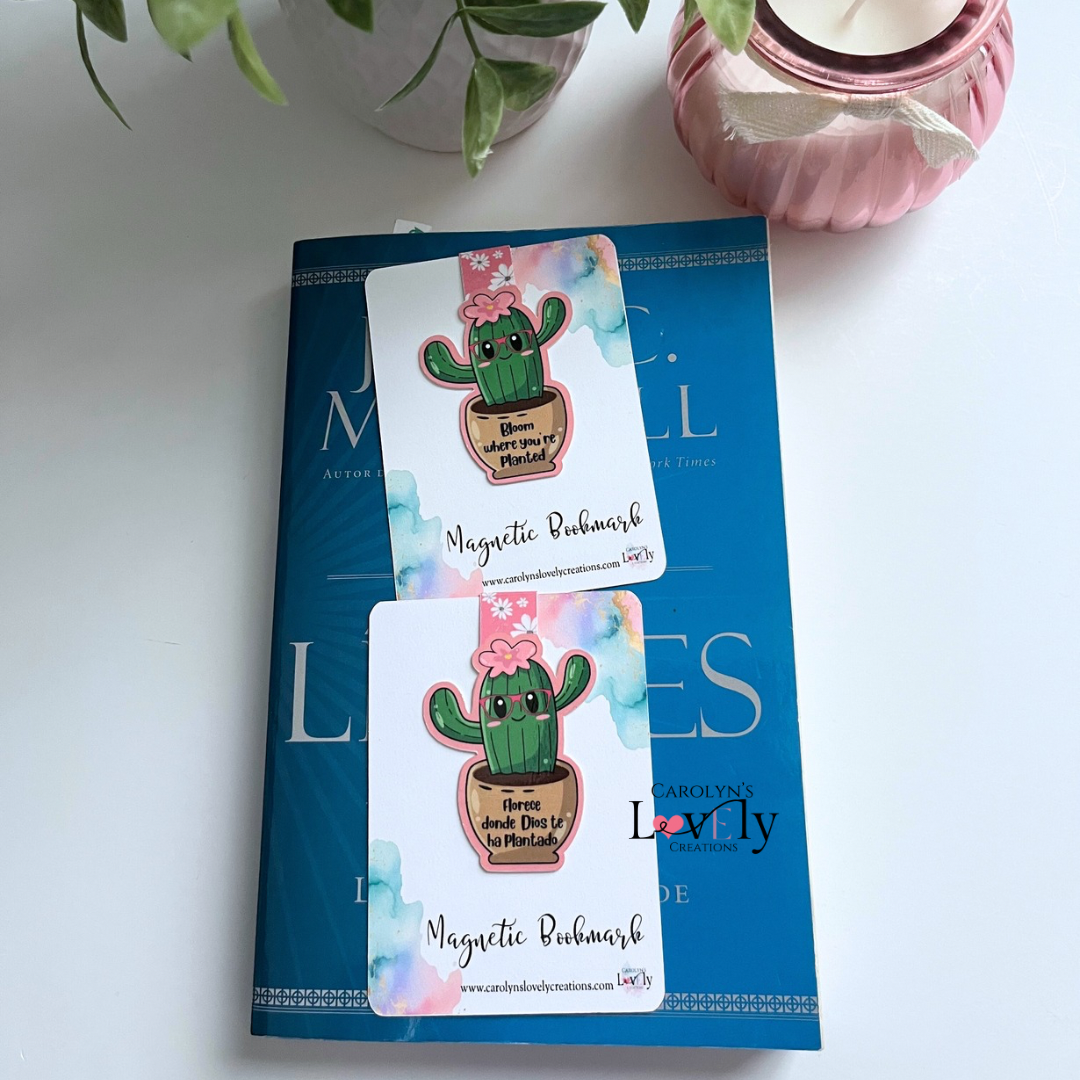 Handmade Cactus Magnetic Bookmarks | Marcadores Magnéticos de Cactus Hechos a Mano