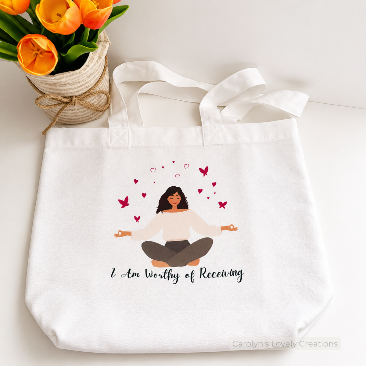 tote bag i am worthy
