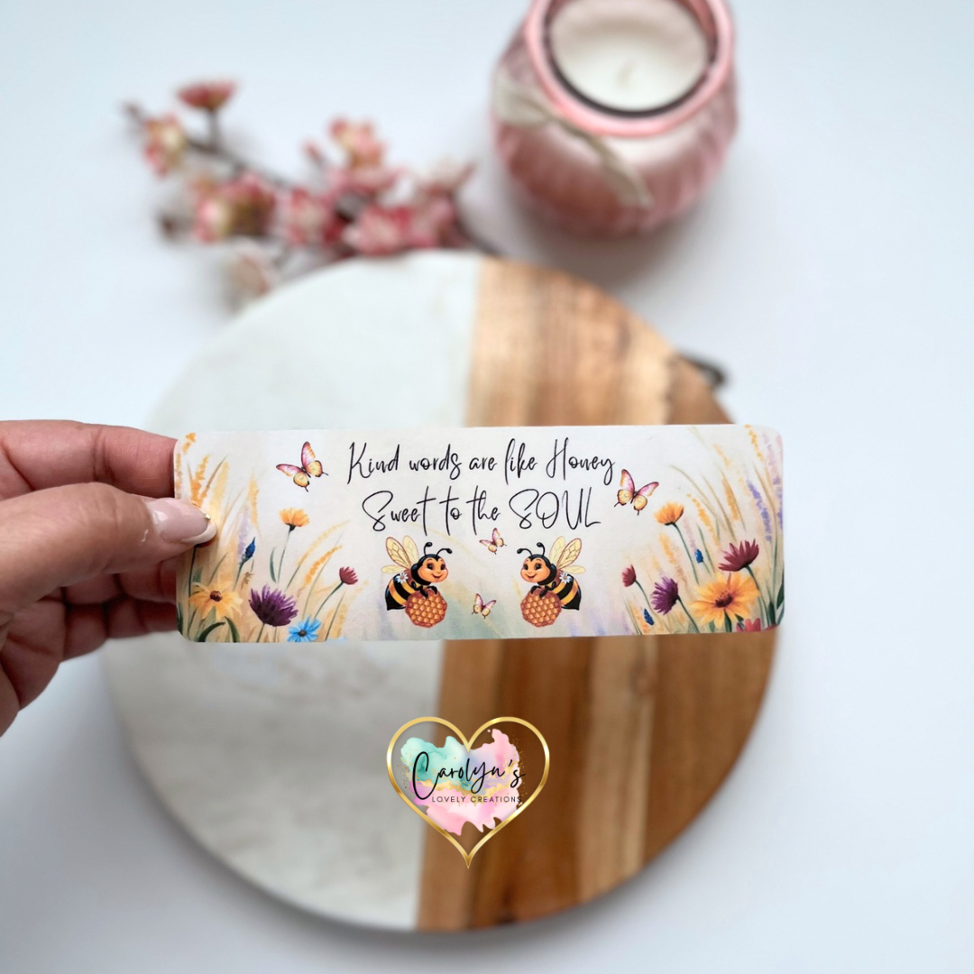 Kind words are like Honey Sweet to the Soul Bookmark |Bee bookmark | Separador de Libros