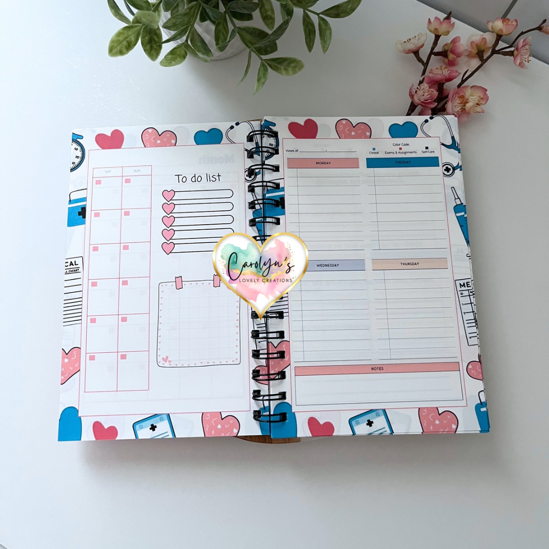 Nurse Planner 5 Month Edition | Handmade | Planner de Enfermería Edición de 5 Meses | Hecho a Mano