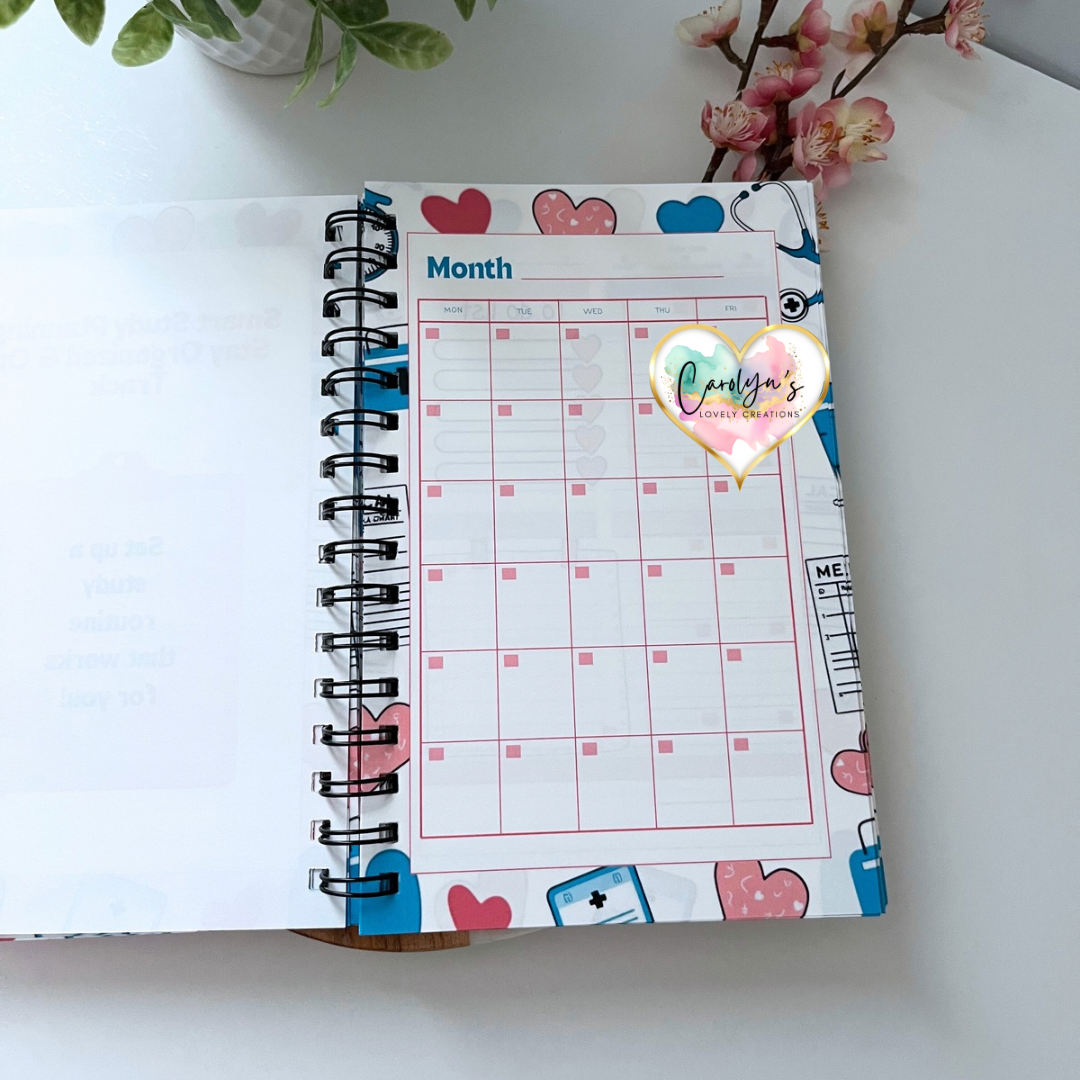 Nurse Planner 5 Month Edition | Handmade | Planner de Enfermería Edición de 5 Meses | Hecho a Mano