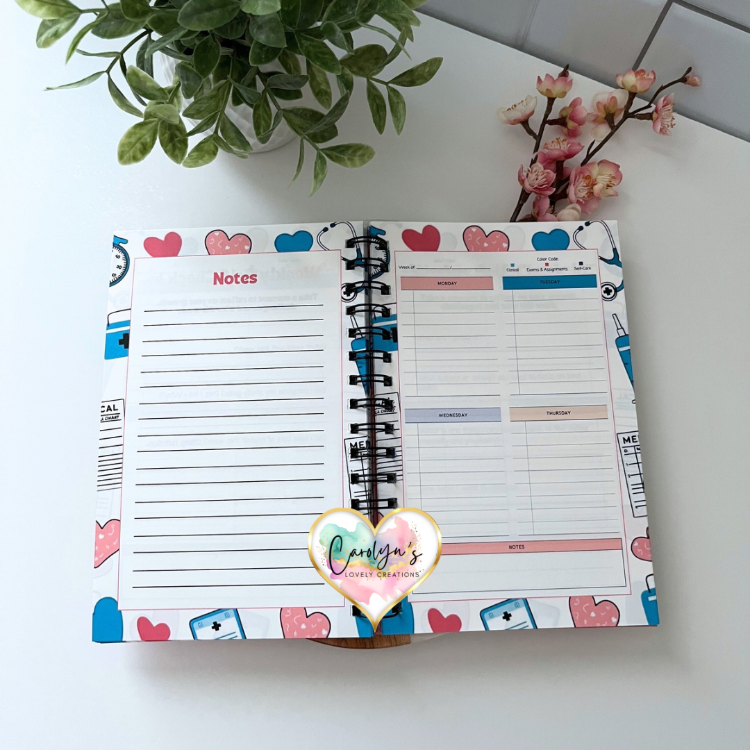 Nurse Planner 5 Month Edition | Handmade | Planner de Enfermería Edición de 5 Meses | Hecho a Mano