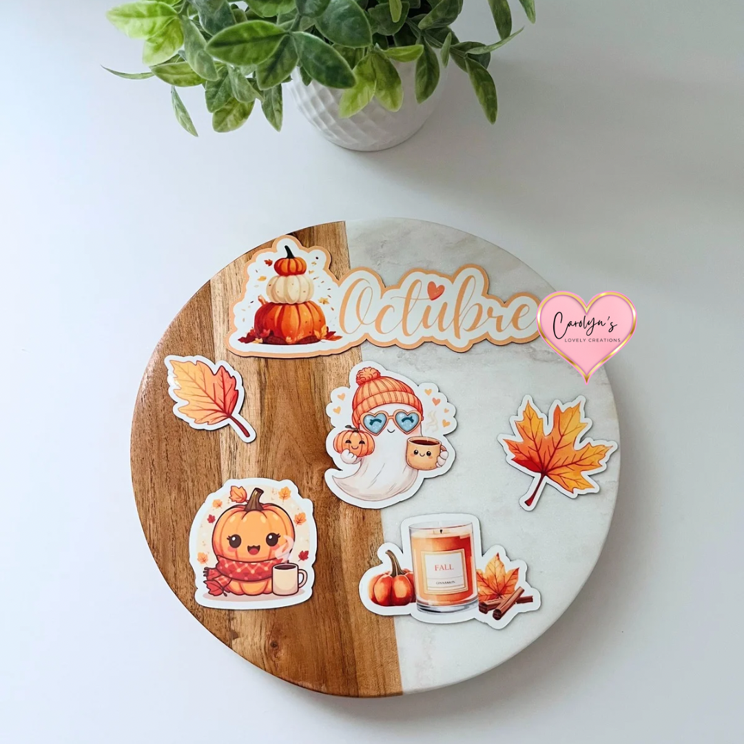 Autumn & Halloween Magnet Set, Cozy Fall Collection | Set de Imánes de Otoño y Halloween