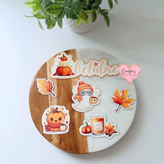 Autumn & Halloween Magnet Set, Cozy Fall Collection | Set de Imánes de Otoño y Halloween