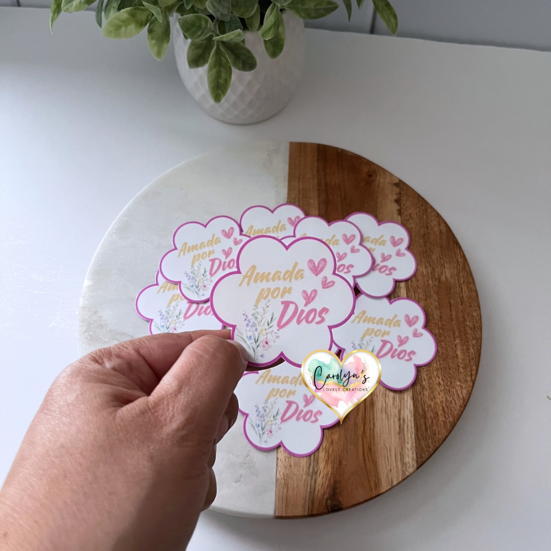 Sticker Amada por Dios, Fe y Amor Propio