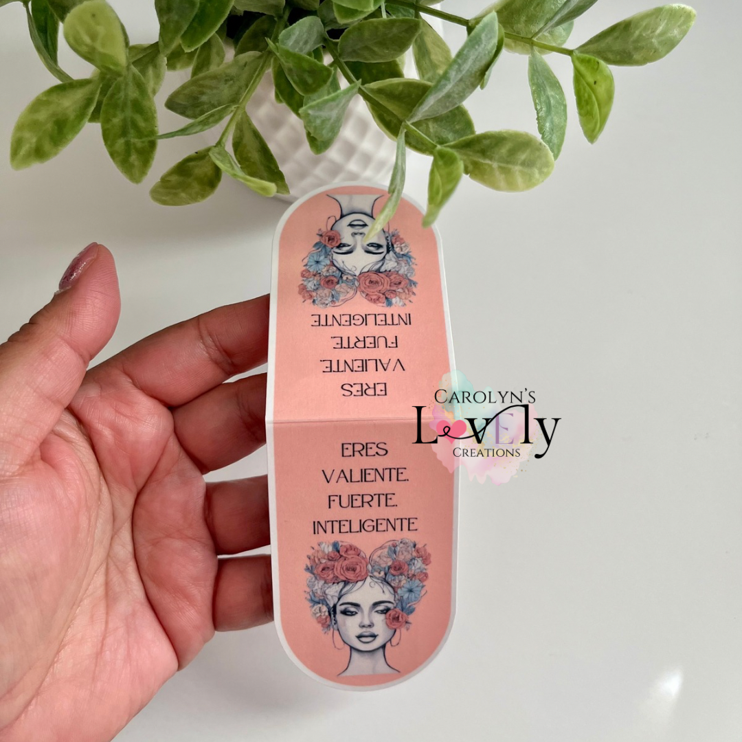 Eres Valiente, Fuerte, Inteligente | Motivational Bookmarks | Separadores de Libros con Afirmaciones Positivas