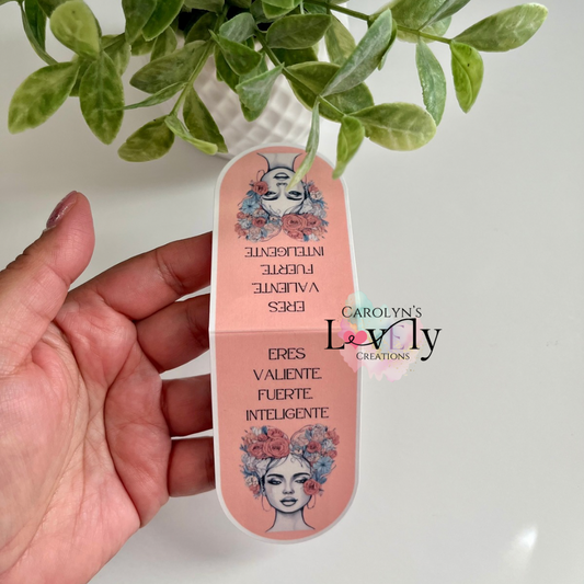 Eres Valiente, Fuerte, Inteligente | Motivational Bookmarks | Separadores de Libros con Afirmaciones Positivas