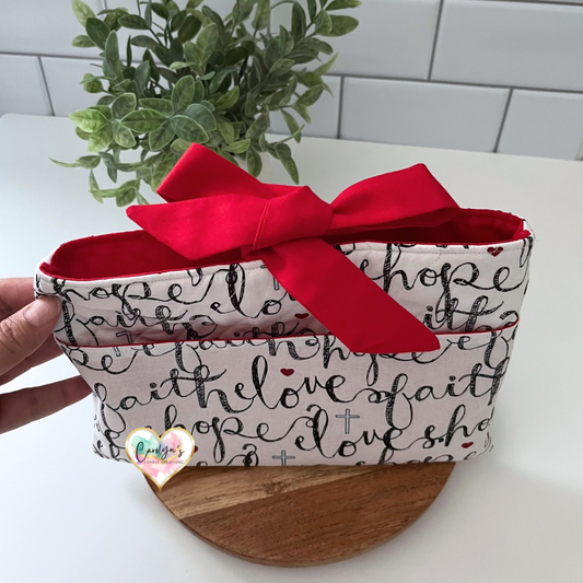 Faith, Hope & Love Bible & Book Sleeve | Funda para Biblia y libros, Fe, Esperanza y Amor