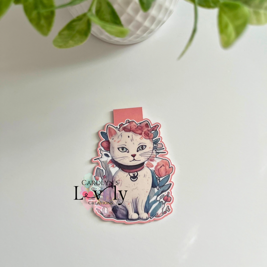 Cute Kitty Magnetic Bookmark – Separador Magnético de Gato Perfecto para-Cat Lovers