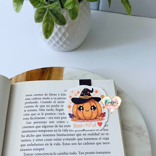 Cozy Autumn & Halloween Magnetic Bookmarks – Book Lover Gift | Separadores Magnéticos de Otoño y Halloween