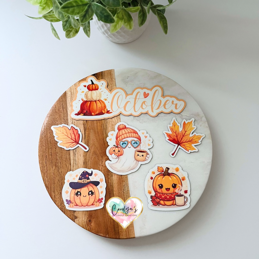 Autumn & Halloween Magnet Set, Cozy Fall Collection | Set de Imánes de Otoño y Halloween