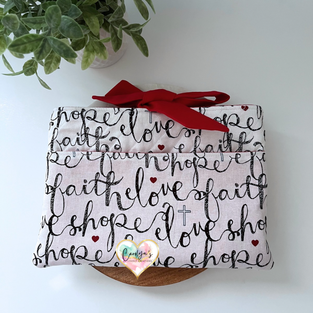 Faith, Hope & Love Bible & Book Sleeve | Funda para Biblia y libros, Fe, Esperanza y Amor