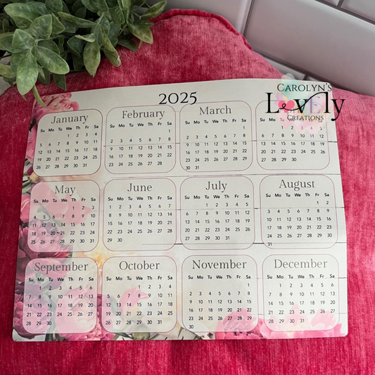 2025 Magnetic Fridge Monthly Calendar | Calendario Magnético Mensual para Refrigerador 2025
