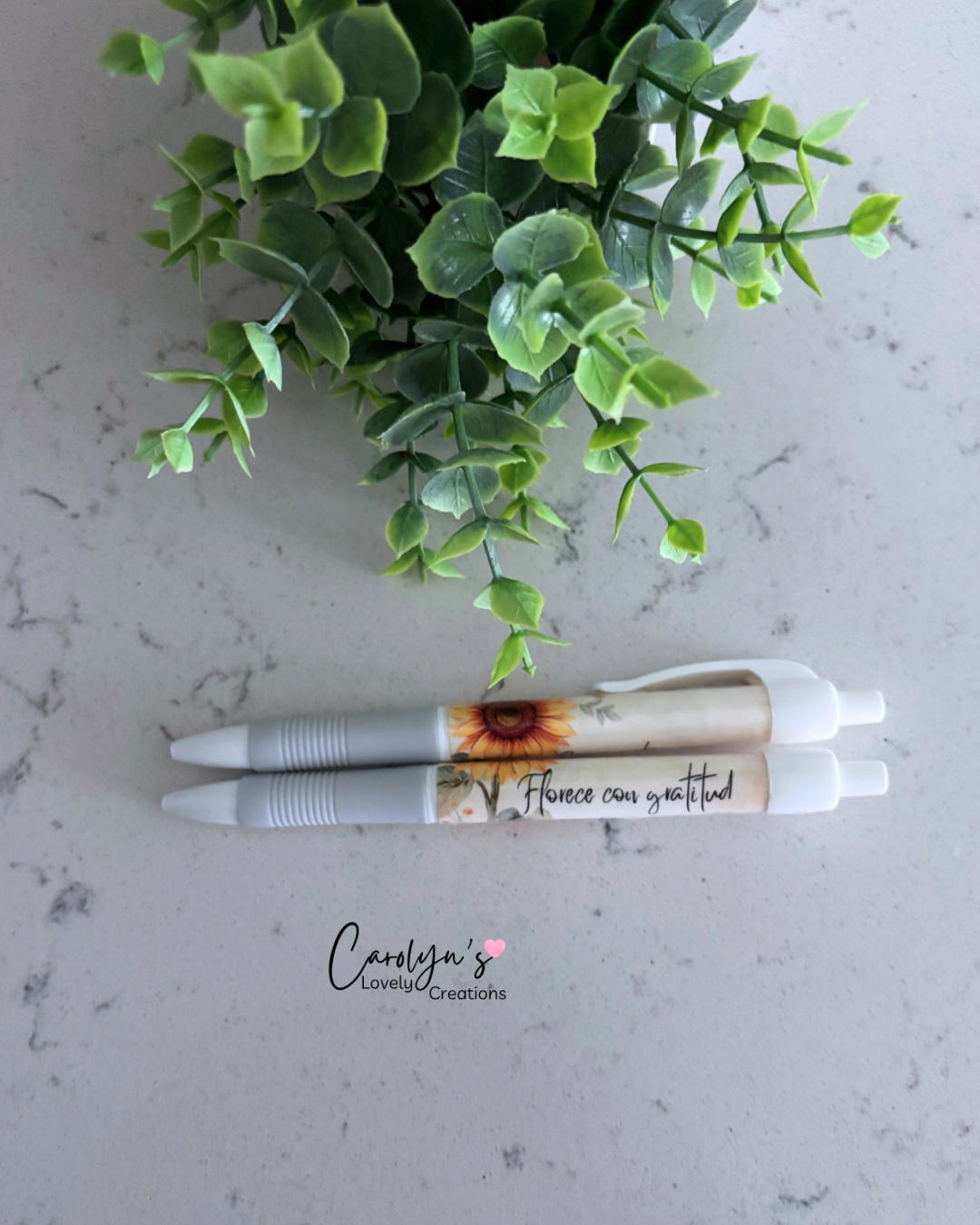 Bolígrafo Inspirador de Girasoles | Cree en Ti Misma / Florece con Gratitud