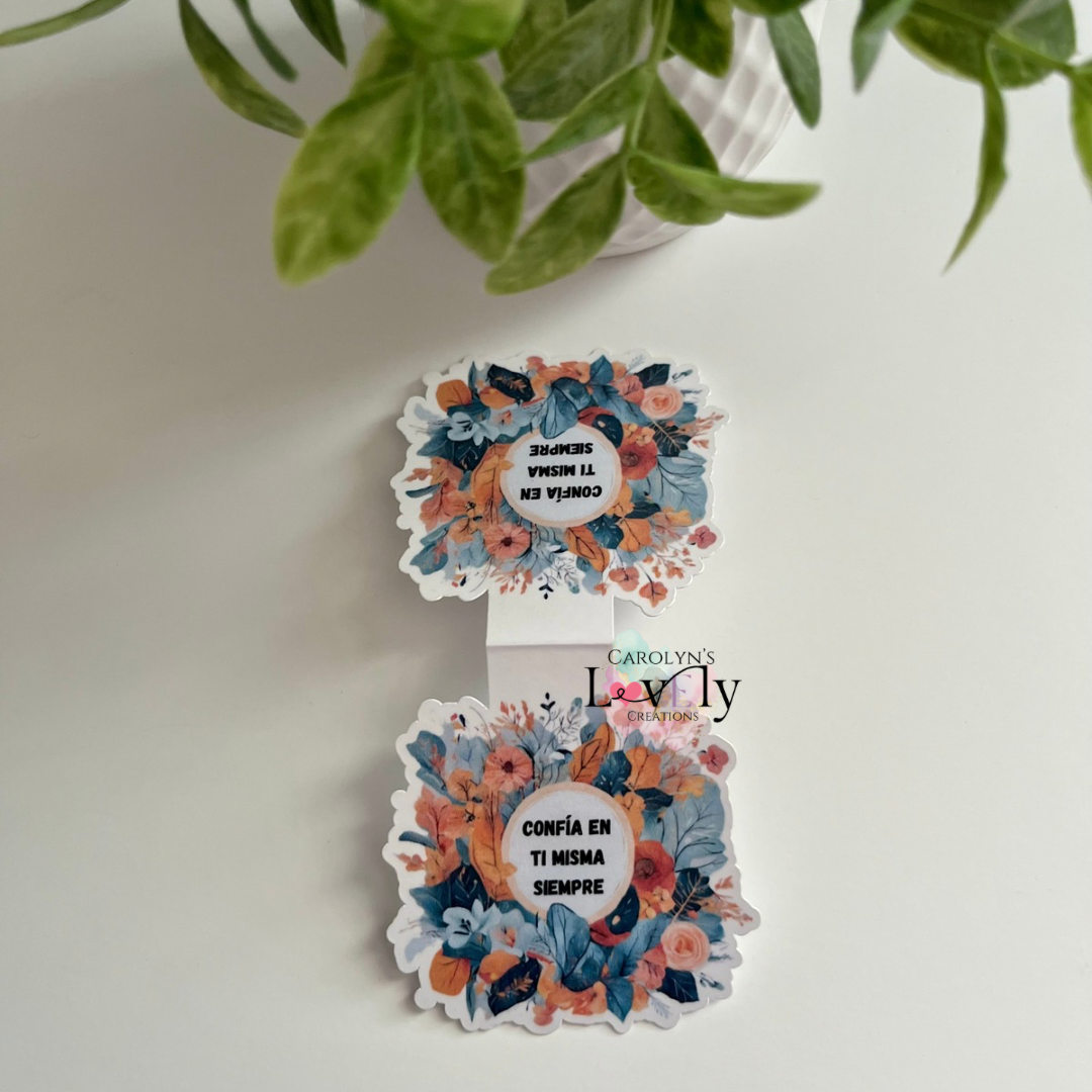 Confía en Ti Misma Siempre | Inspirational Bookmarks | Separadores de Libros con Mensajes Positivos