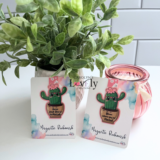 Handmade Cactus Magnetic Bookmarks | Marcadores Magnéticos de Cactus Hechos a Mano
