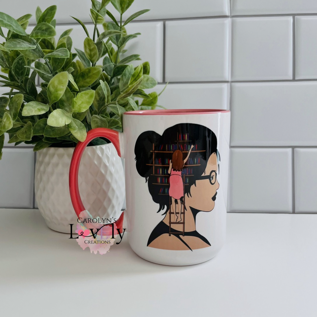 16oz mug book lover