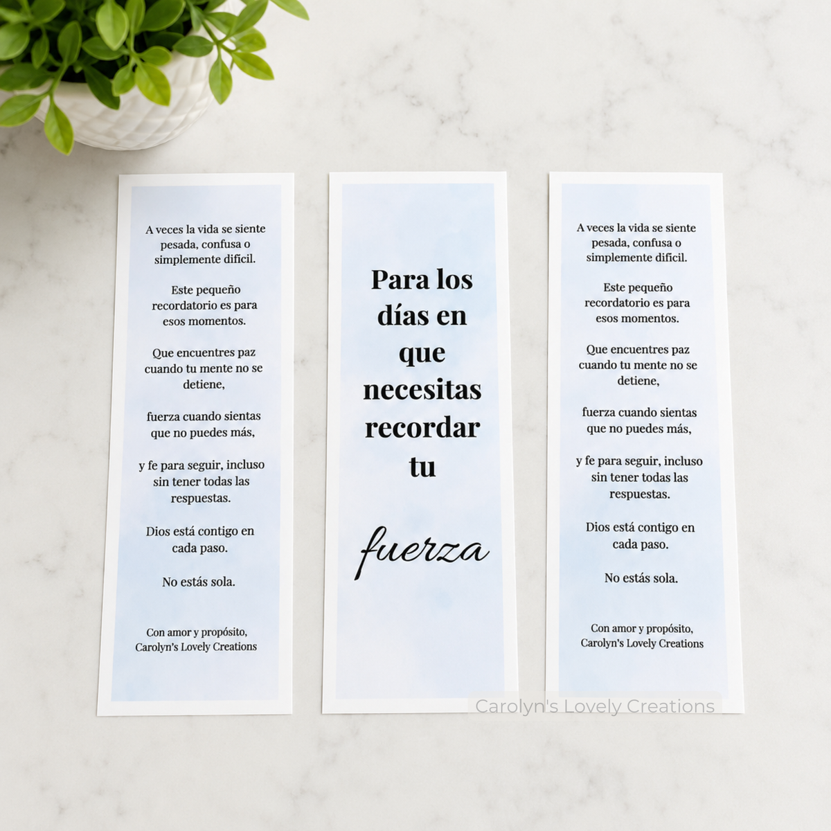 Separador de Libro Inspirador | Para los Días en que Necesitas Recordar tu Fuerza
