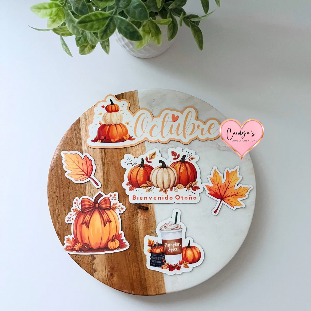Autumn & Halloween Magnet Set, Cozy Fall Collection | Set de Imánes de Otoño y Halloween
