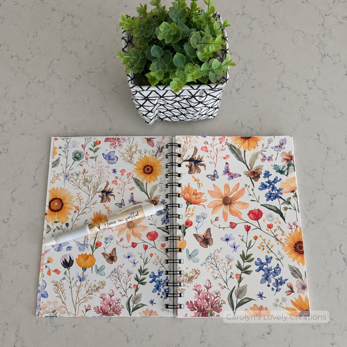 Diario floral de gratitud