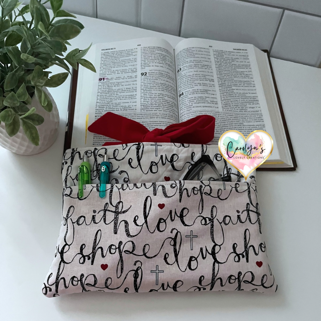 Faith, Hope & Love Bible & Book Sleeve | Funda para Biblia y libros, Fe, Esperanza y Amor