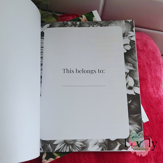 Floral & Butterfly Wide-Ruled Composition Notebook | Libreta con Flores y Mariposas