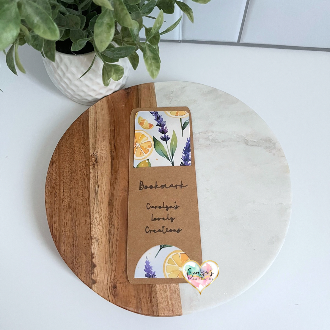 Lemon & Lavender Bookmark | Marcador Limón y Lavanda