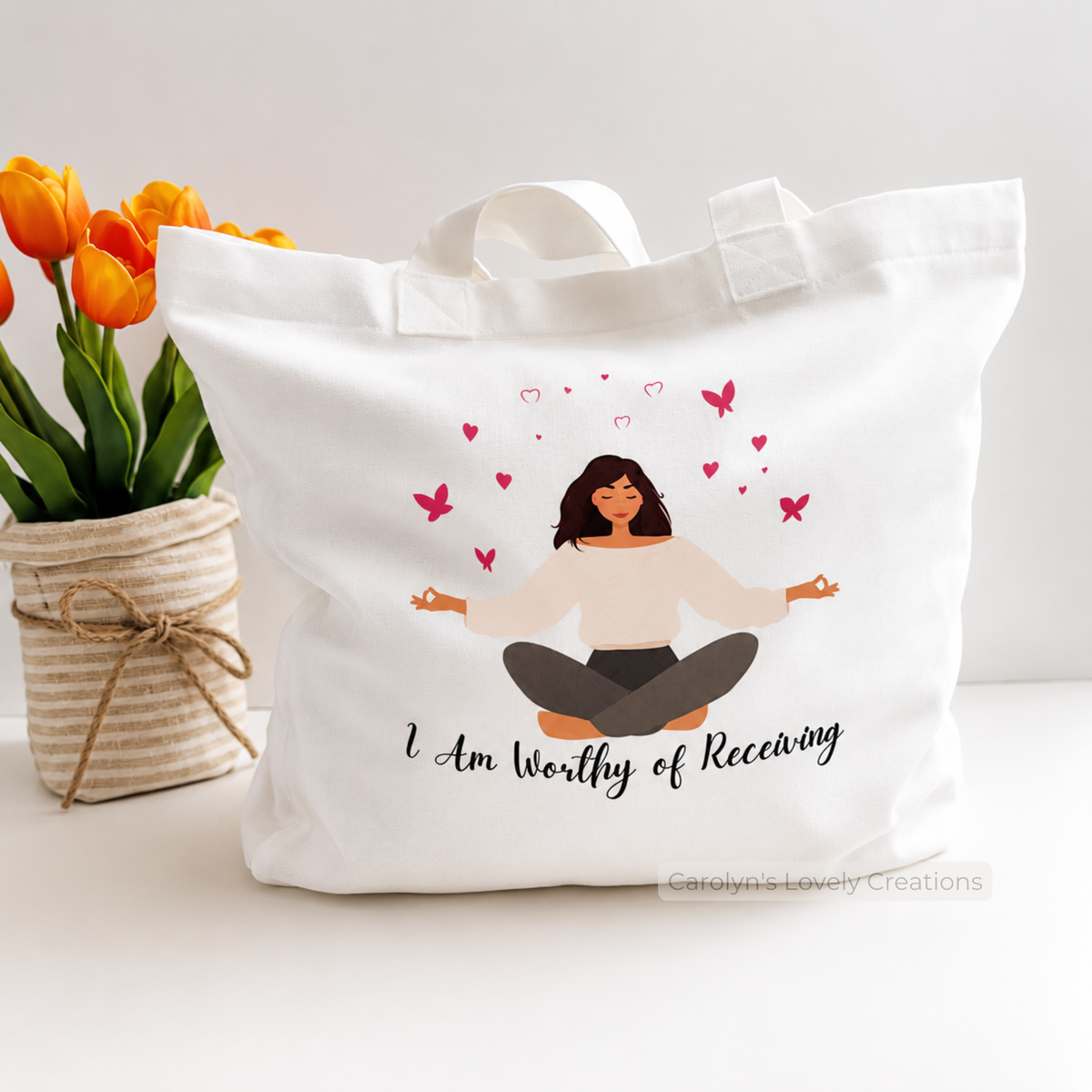 i am worthy tote bag