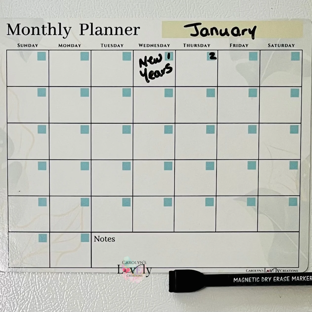 Undated Monthly Planner