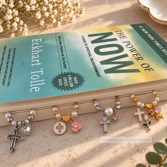 Decorative Cross Paper Clip Bookmarks | Marcadores de Libros con Cruz y Dijes
