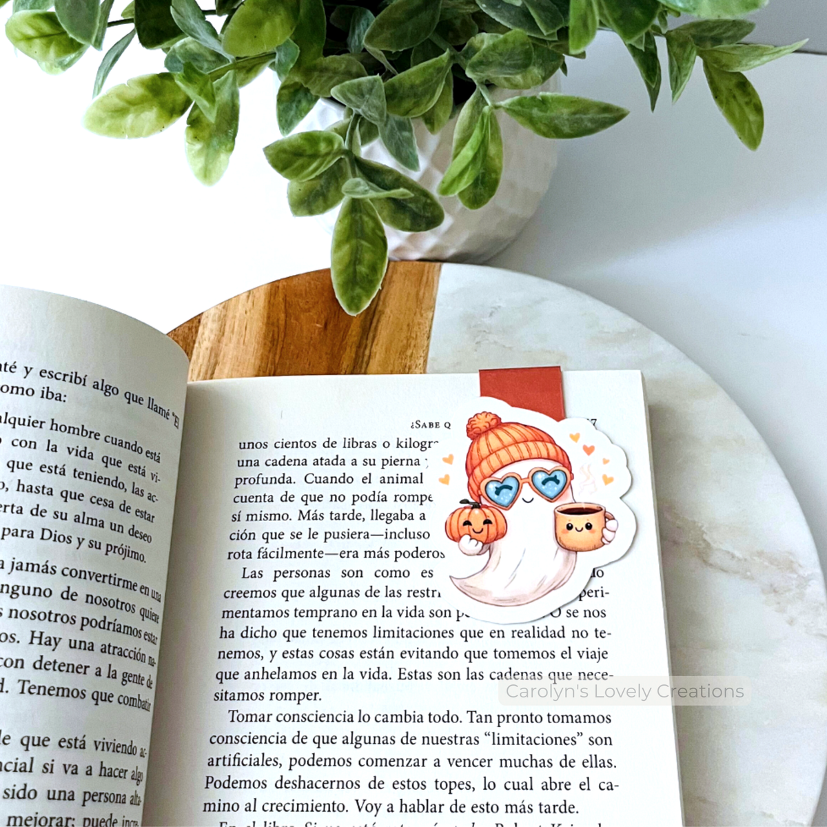 Cozy Autumn & Halloween Magnetic Bookmarks | Separadores Magnéticos de Otoño y Halloween