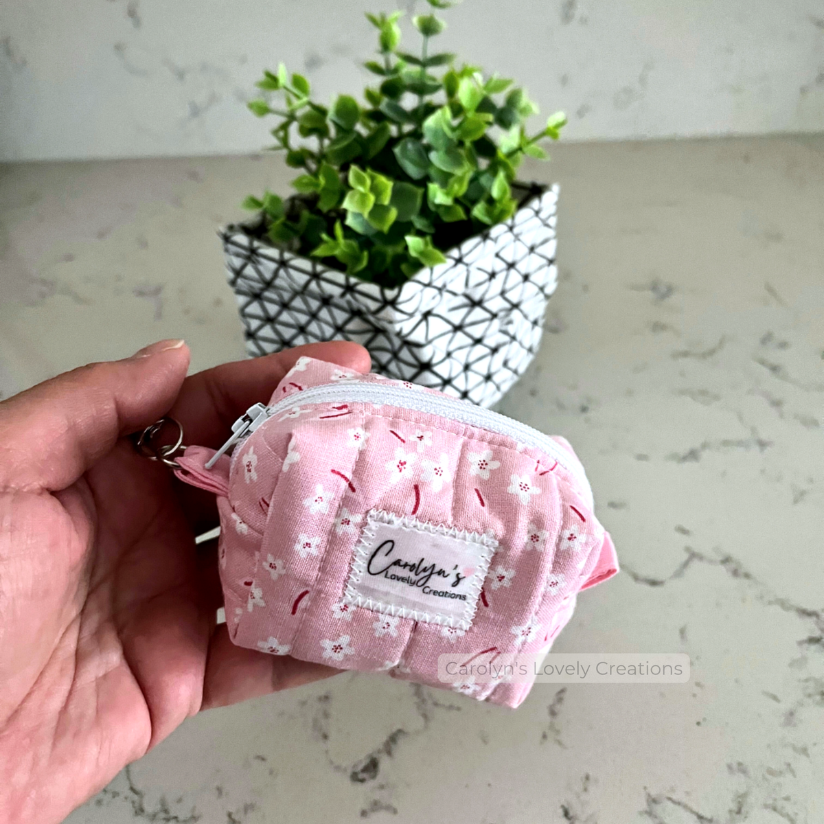 Mini Monedero Acolchado con Llavero